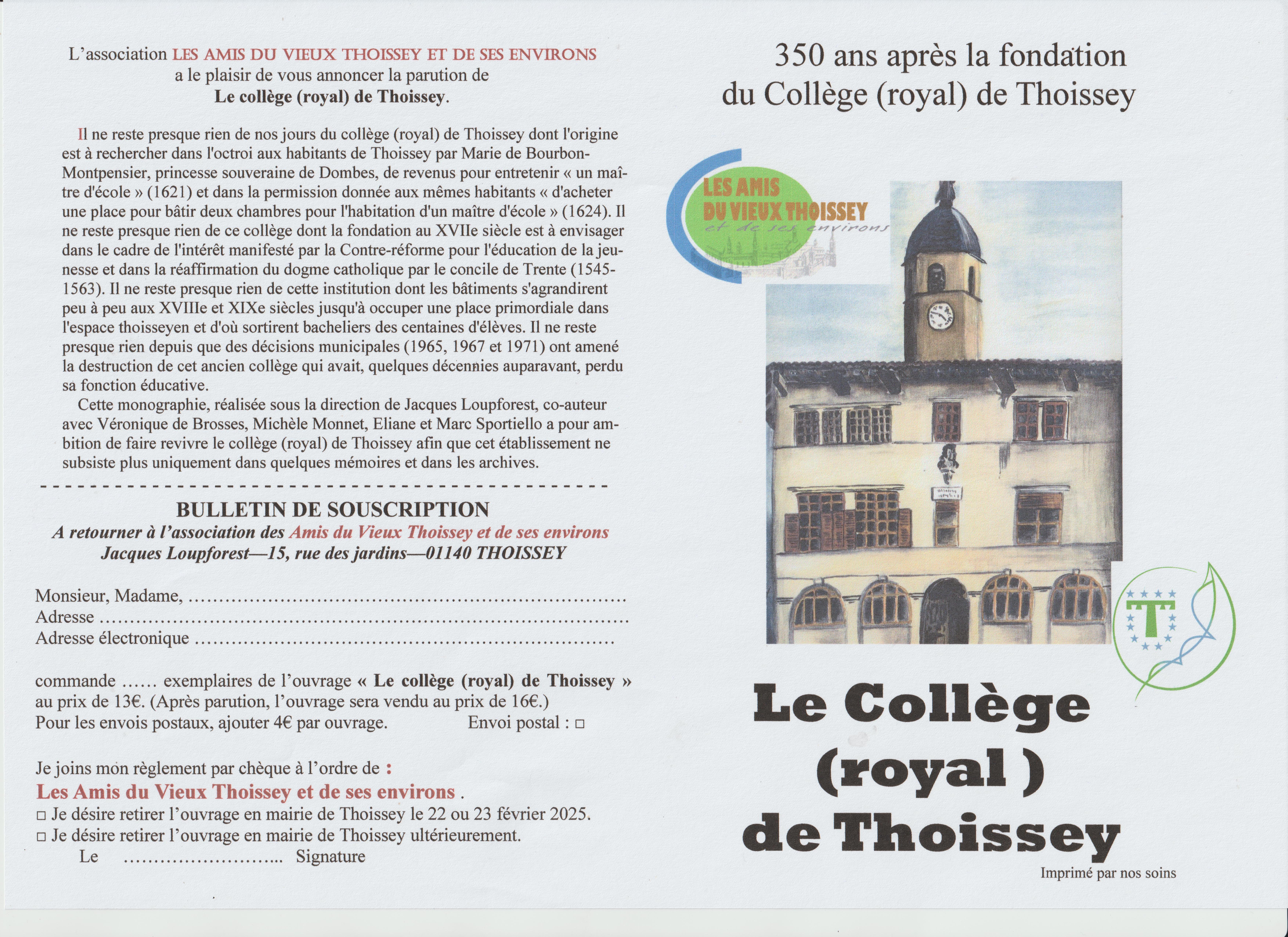 Exposition le collège royal_Thoissey