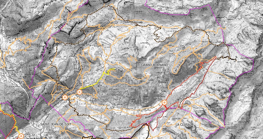 carte des itinéraires - Le Grand-Bornand carte des itinéraires - Le Grand-Bornand