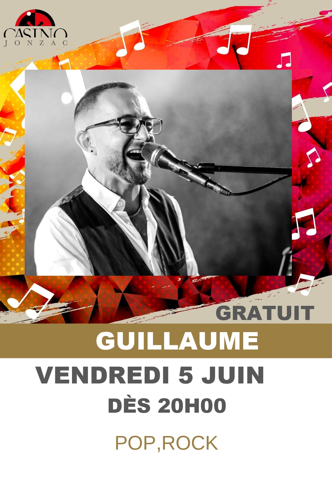 Concert de Guillaume au Casino