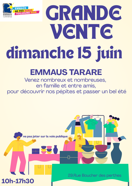 Grande vente d\'été Emmaüs Tarare