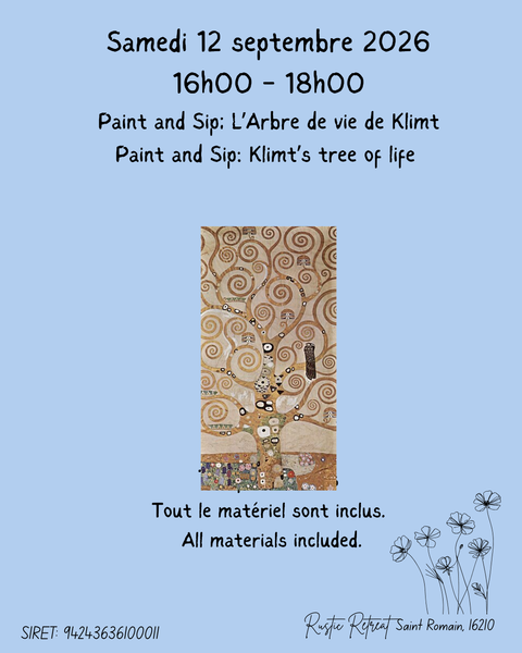 Paint and Sip: Inspiré par *L'Arbre de vie* de Klimt
