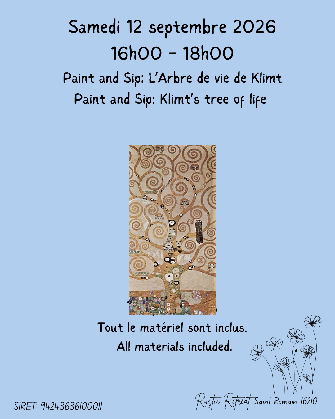 Paint and Sip: Inspiré par *L'Arbre de vie* de Klimt