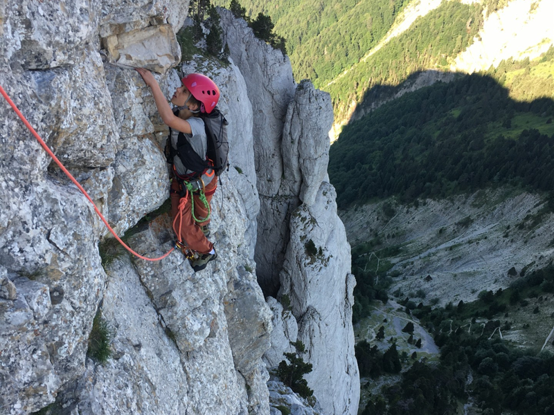 Escalade Grandes Voies avec le Bureau des Guides Diois-Vercors_Romeyer