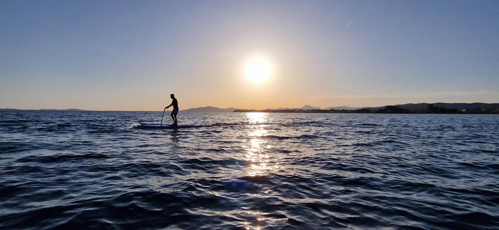 Sortie encadrée coucher de soleil en paddle