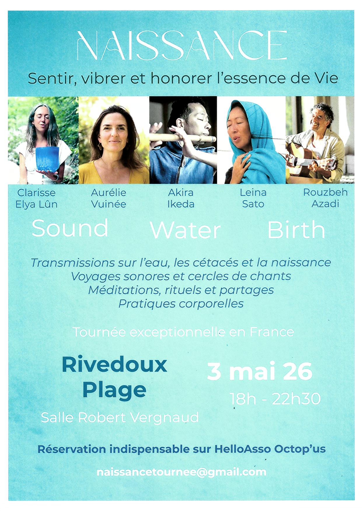 Tournée nationale “Naissance” - Sentir, vibrer, et honorer l’essence de Vie