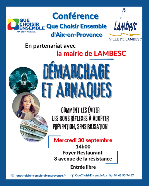 Conférence "Démarchage et arnaques"