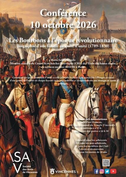 Conférence «  Les Bourbons à l'époque révolutionnaire : une famille en quête d'unité (1789-1830)  »_Vincennes 