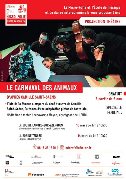 LE CARNAVAL DES ANIMAUX - projection théâtre - TARARE