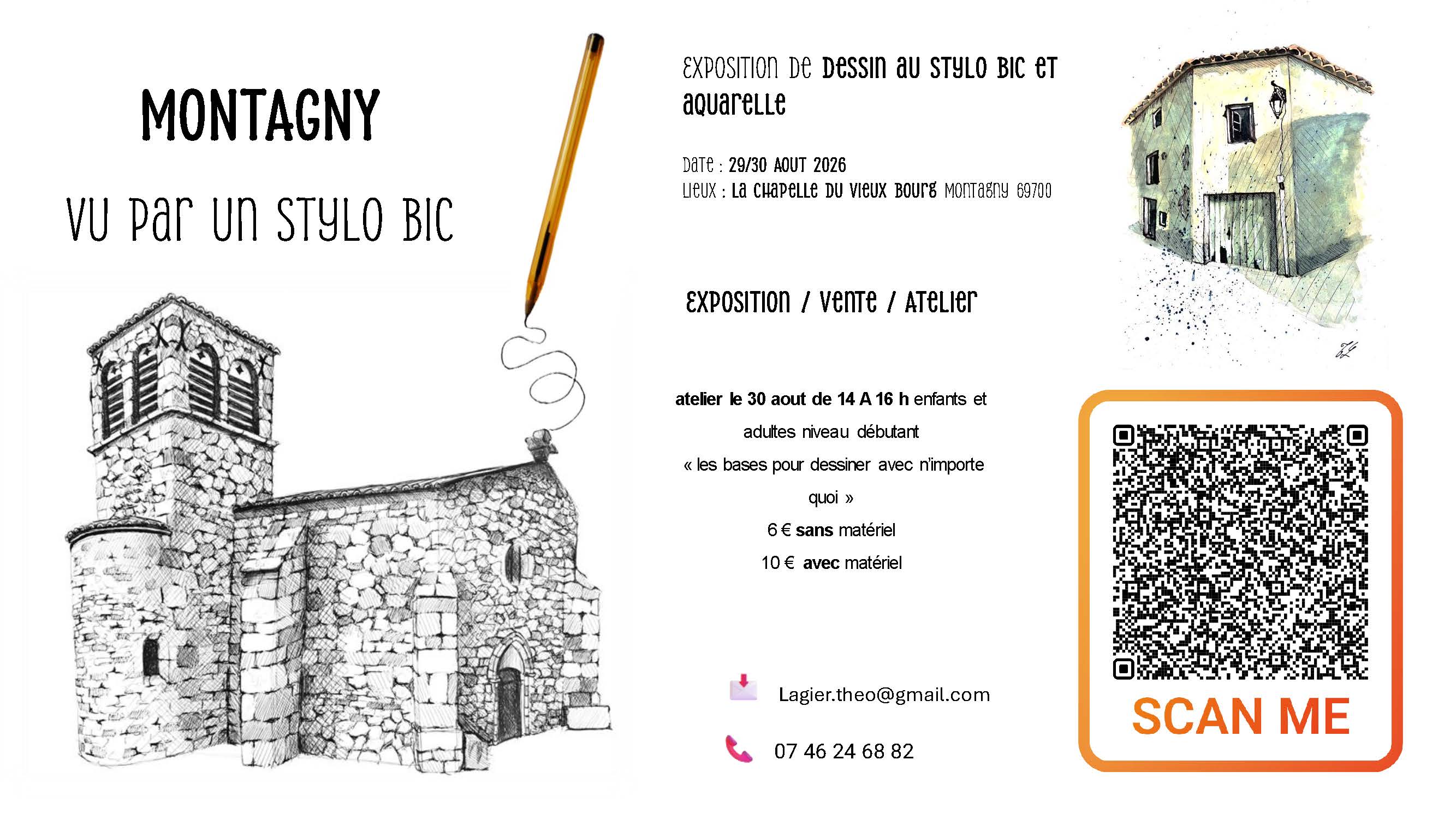 Exposition_atelier_Montagny vu par un stylo Bic_LagierThéo_Montagny