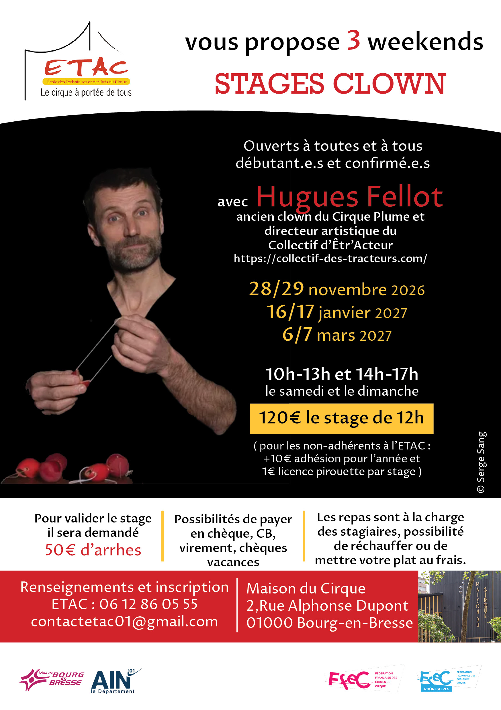Stages clown à l'ETAC