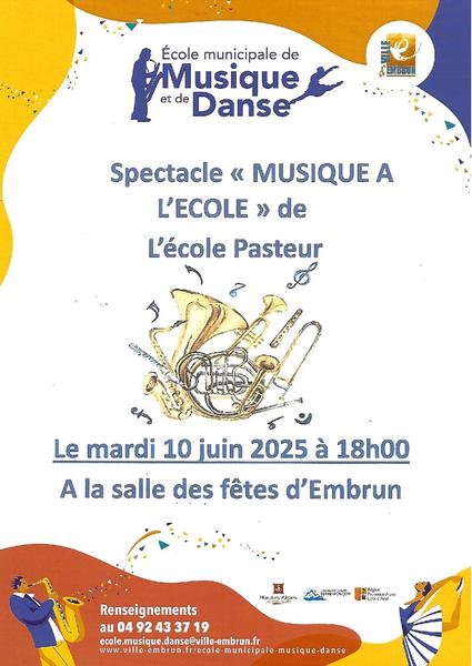 Spectacle 'Musique à l'Ecole' de l'Ecole Pasteur_Embrun - © Ecole Municipale de musique et de danse Spectacle 'Musique à l'Ecole' de l'Ecole Pasteur_Embrun - © Ecole Municipale de musique et de danse