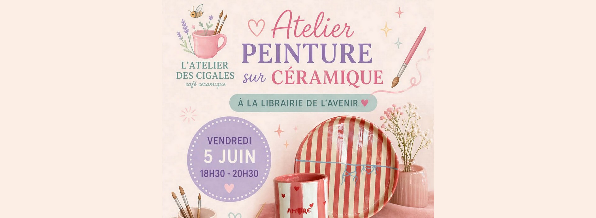 Initiation à la peinture sur céramique