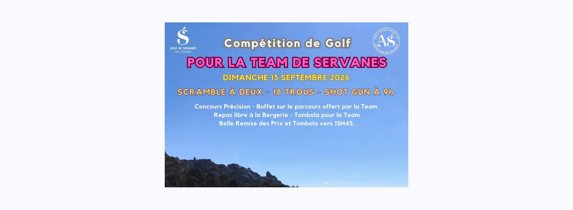 Compétition de golf "Trophée Team de Servanes"