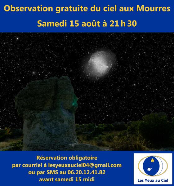 Observation du ciel aux Mourres
