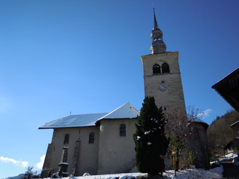 Eglise de Saint-Nicolas-la-Chapelle en hiver