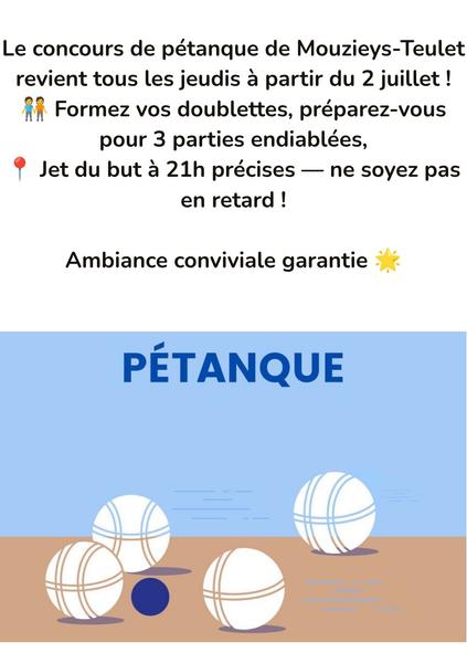 Concours de pétanque