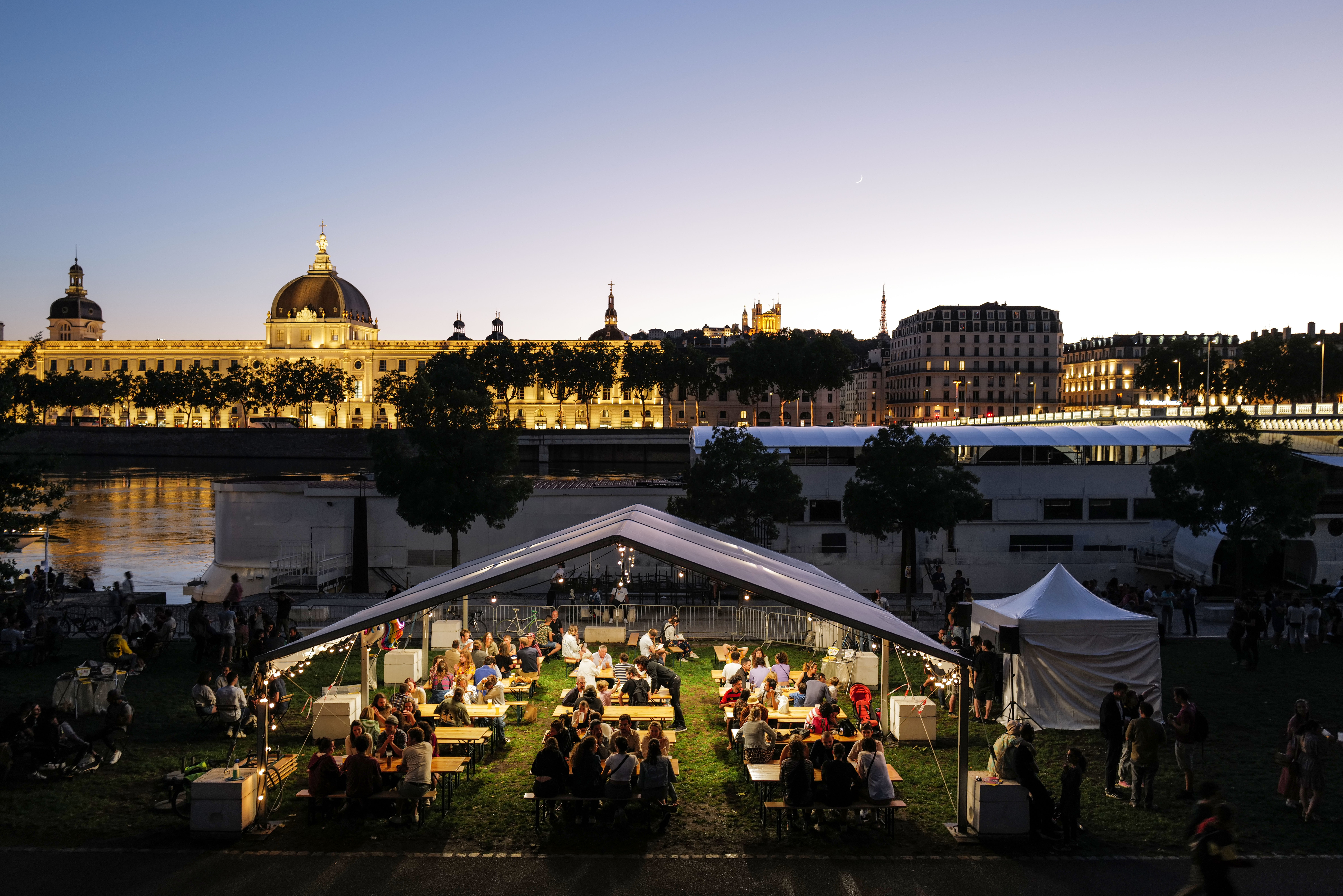 La guinguette du festival Entre Rhône et Saône