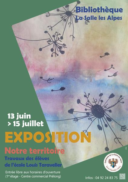 Exposition 'Notre territoire' – Travaux des élèves de l'école Louis Taravelier