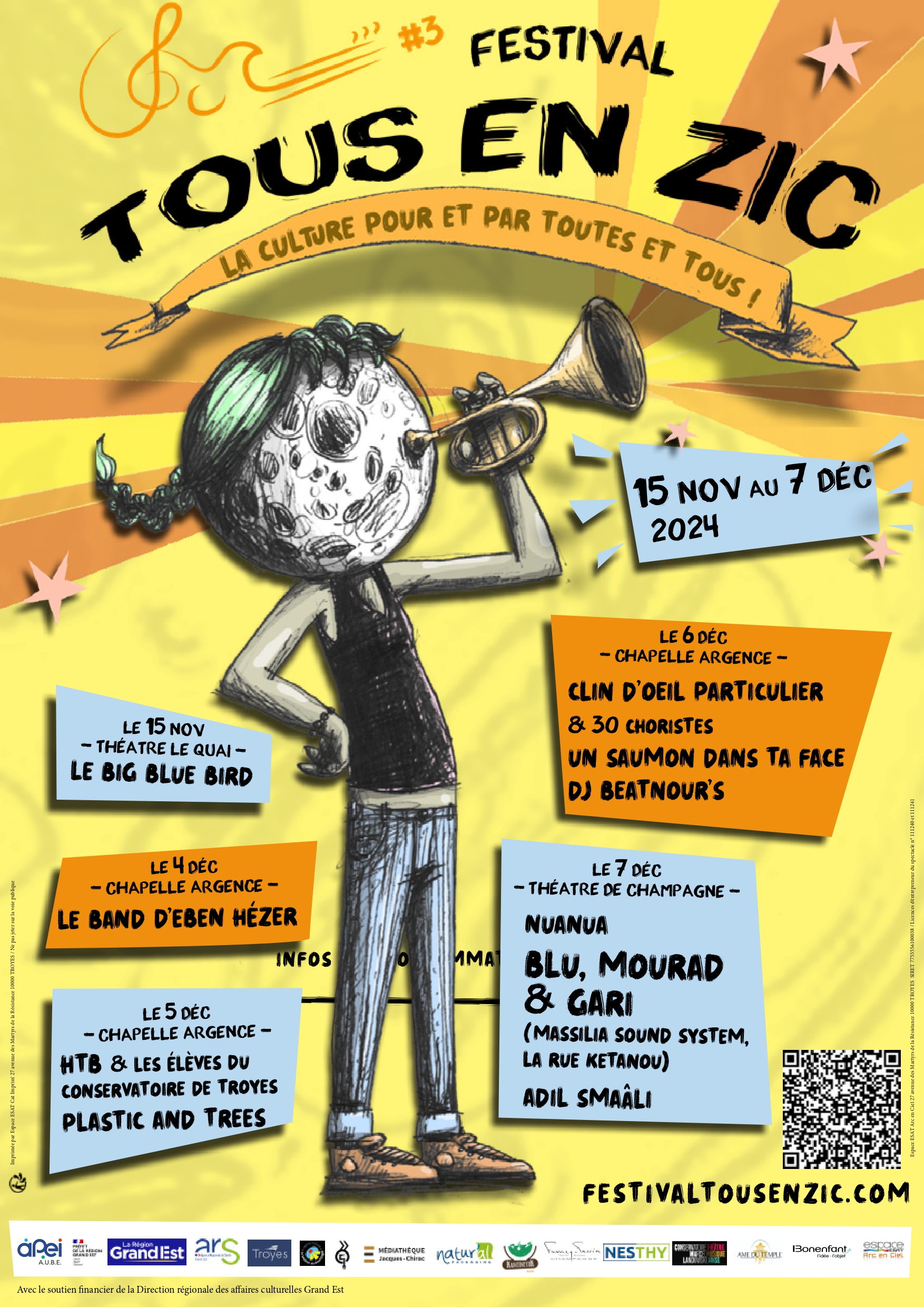 FESTIVAL TOUS EN ZIC Du 28 nov au 7 déc 2024