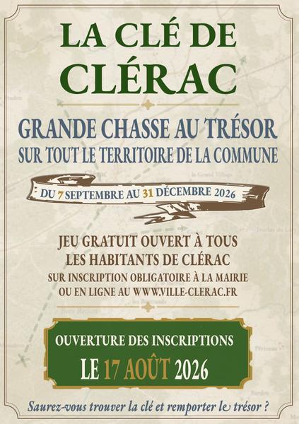 Grande chasse au trésor : La clé de Clérac.