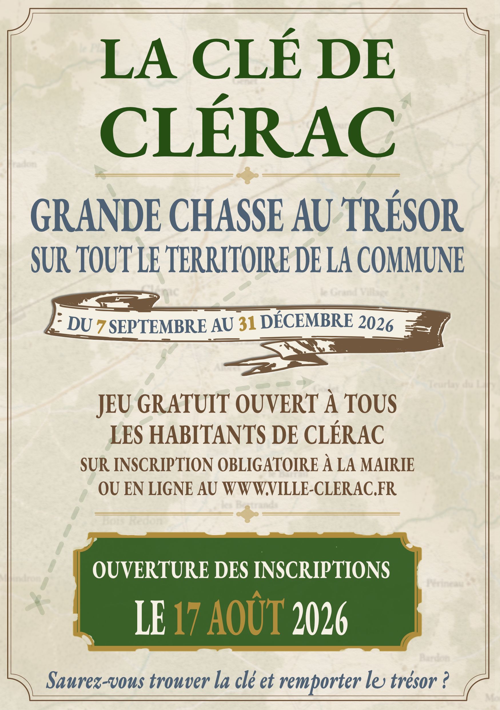 Grande chasse au trésor : La clé de Clérac.
