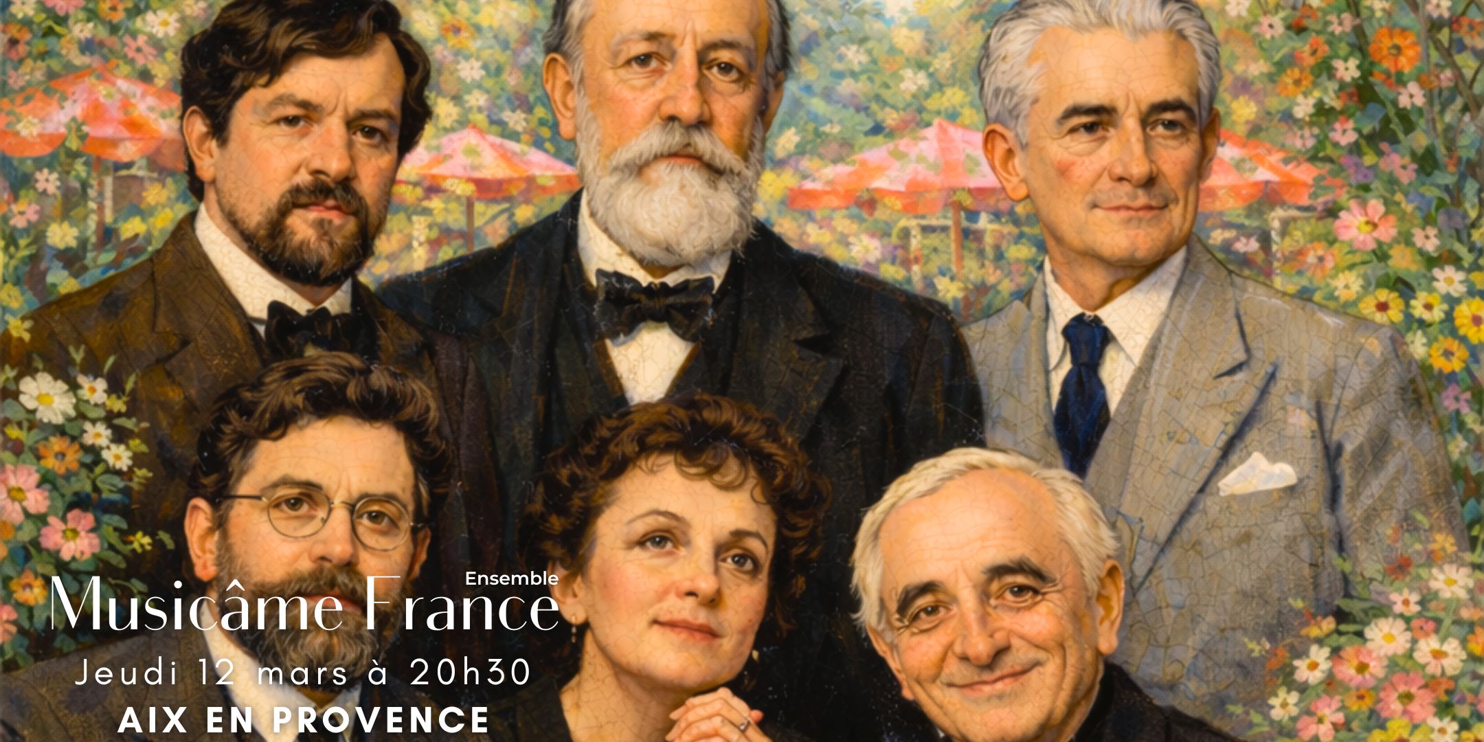 Concert : Musicâme à Aix-en-Provence : Debussy, Bizet, Aznavour, Piaff, Saint-Saëns, Fauré, Ravel