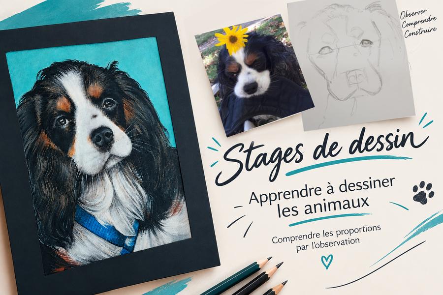 Stages de dessin - apprendre à dessiner les animaux