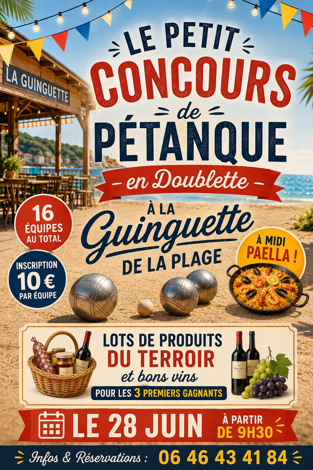 Matinée à la Guinguette de la plage : concours de pétanque en doublettes