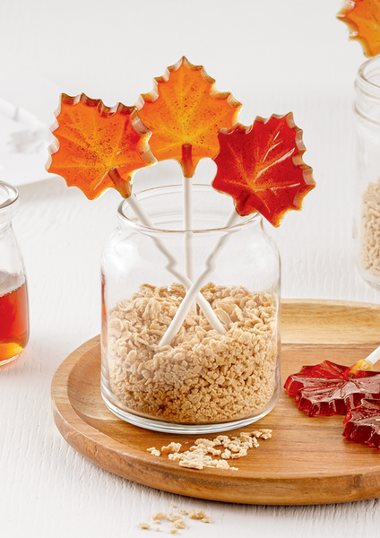 Making maple syrup lollipops