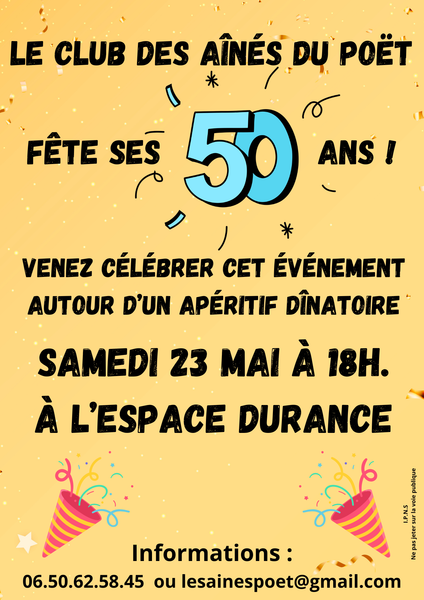 Le club des Aînés fête ses 50 ans !