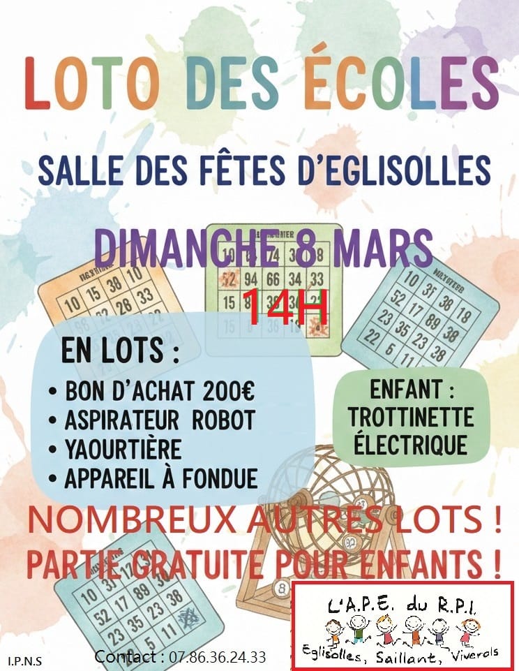 Loto des écoles // Églisolles