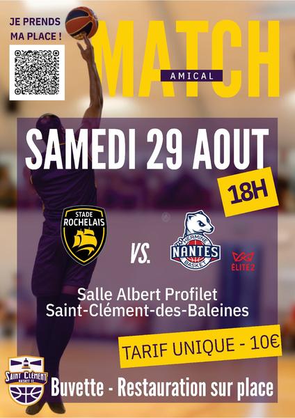 Match de Basket - Stade Rochelais VS Nantes Hermine Basket