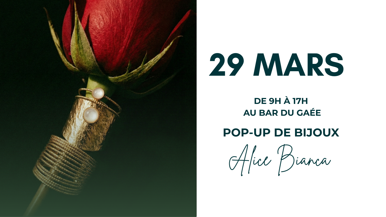 Animation - Pop-up bijoux à La Rochelle - Alice Bianca s’installe chez GAÉE au Mercure