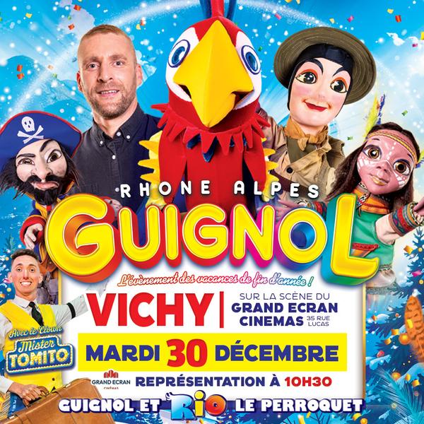 Guignol Rhône-Alpes et Rio le majestueux perroquet