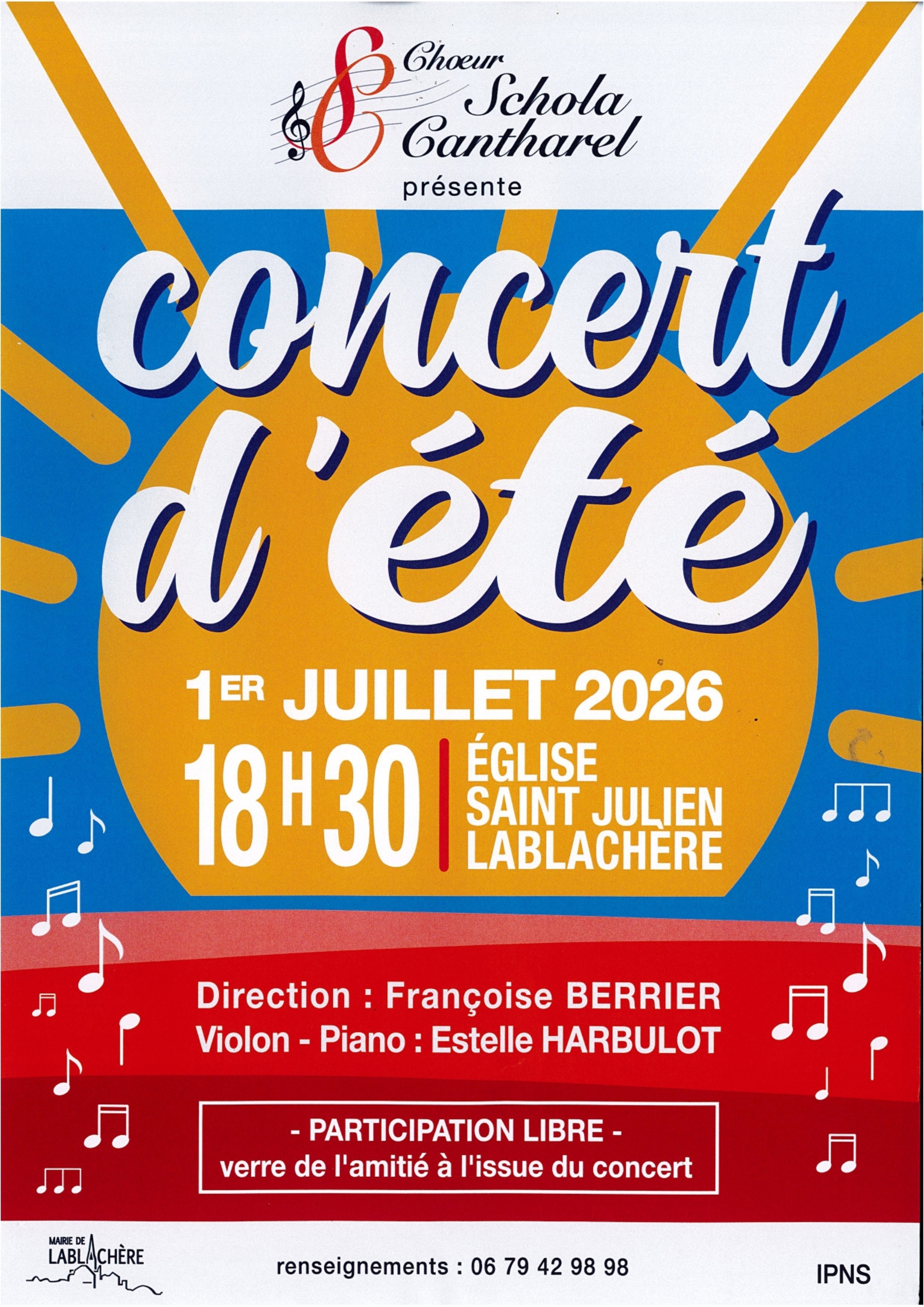 Concert d'été : Choeur Schola Canthar