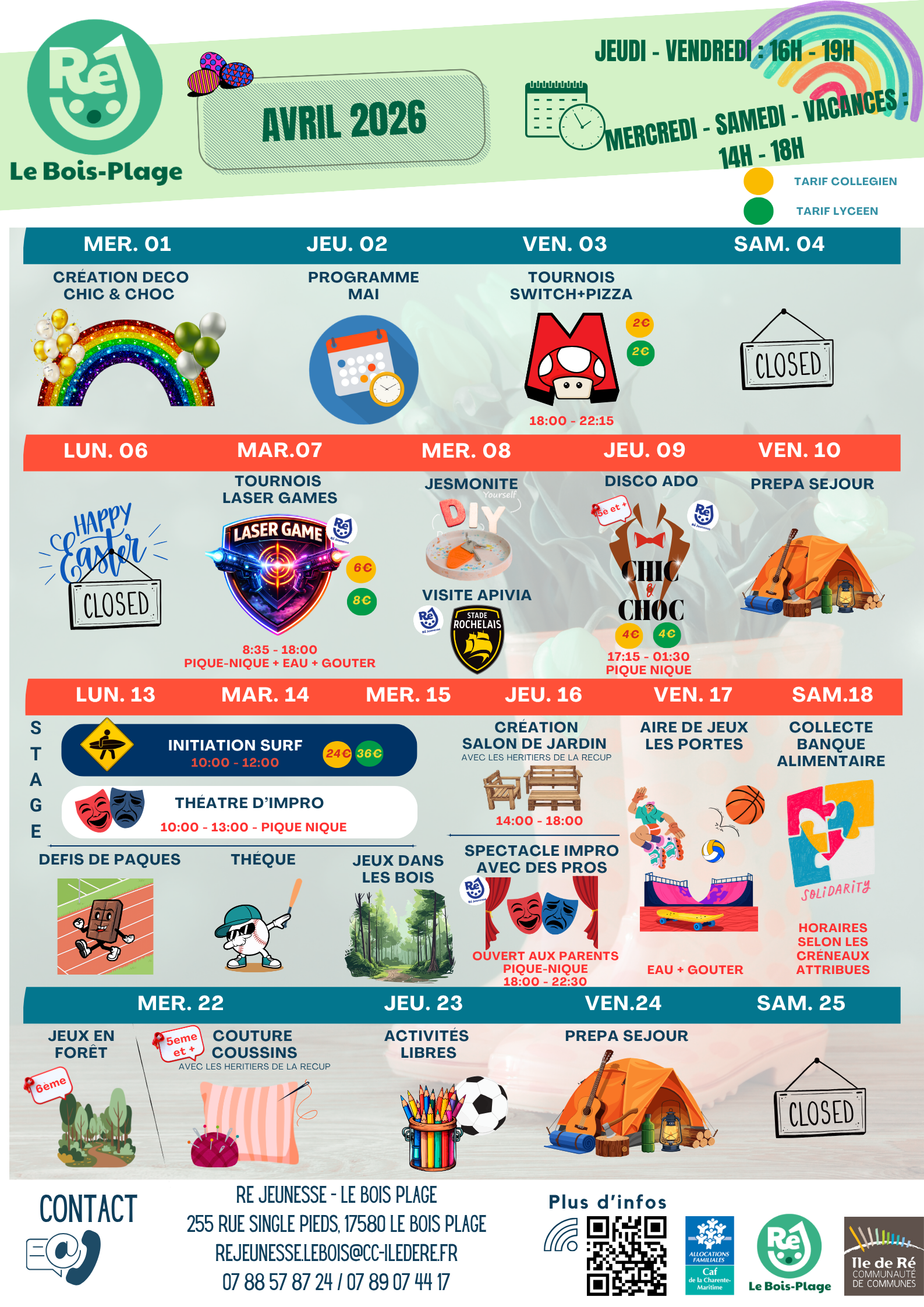 Animations de Ré jeunesse