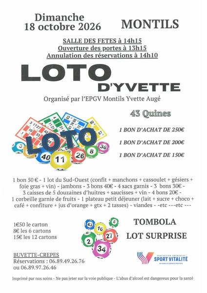 Loto à Montils 2026