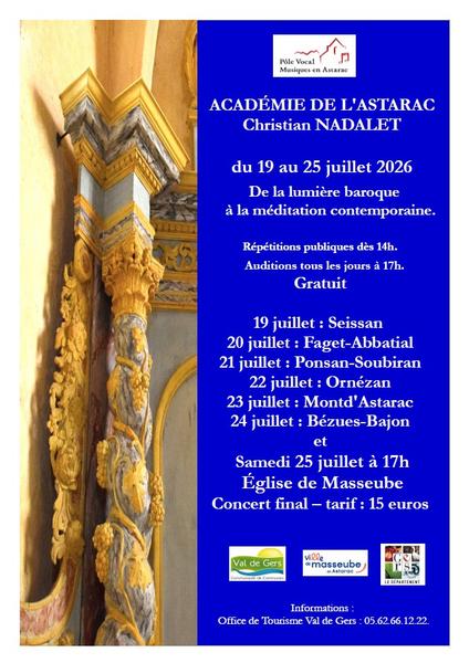 Concert final de l'Académie de l'Astarac : de la lumière baroque à la médiatation contemporaine_Masseube