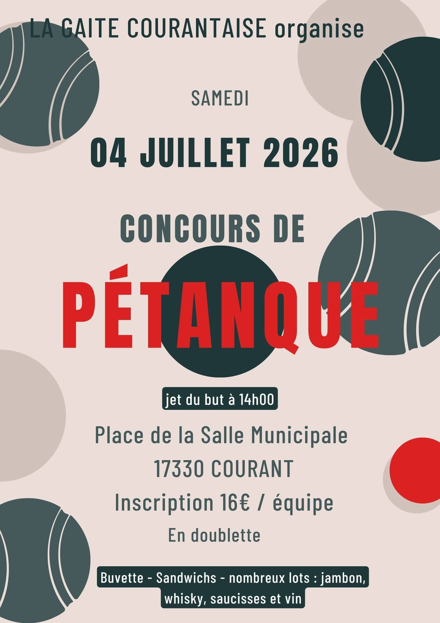 Concours de pétanque