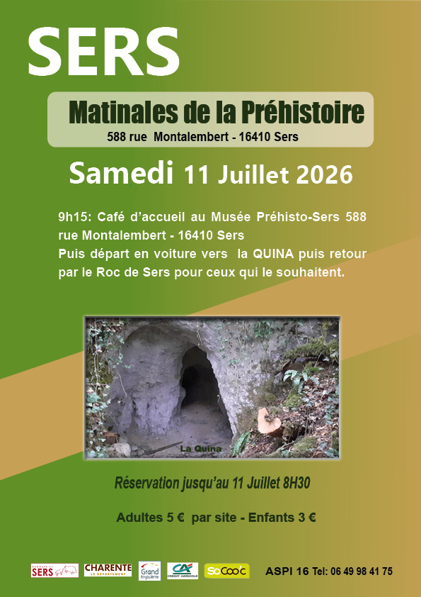 Matinale de la préhistoire - Visite de la Quina au Pontaroux