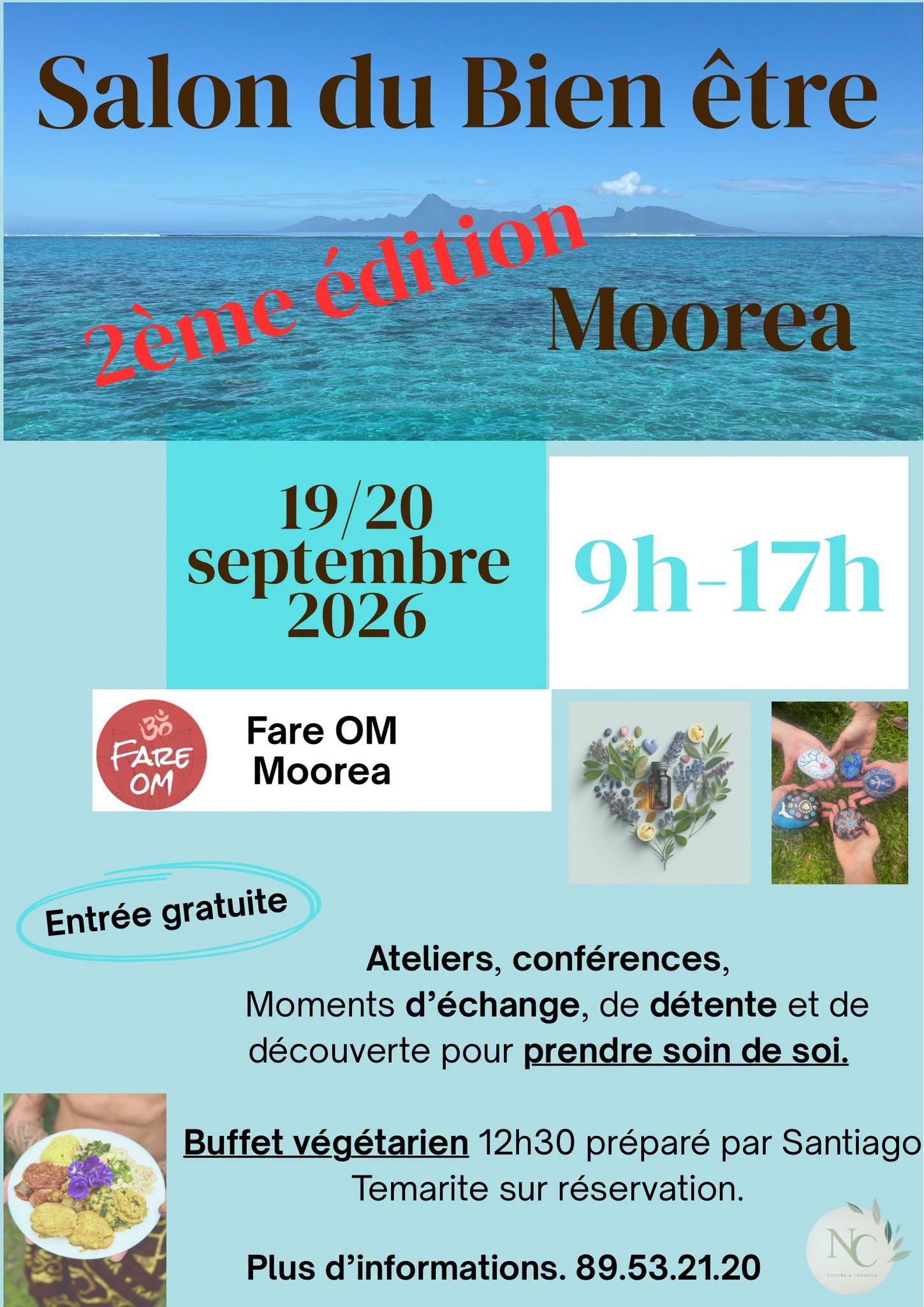 Affiche — Salon du Bien-Être - Fare OM Moorea