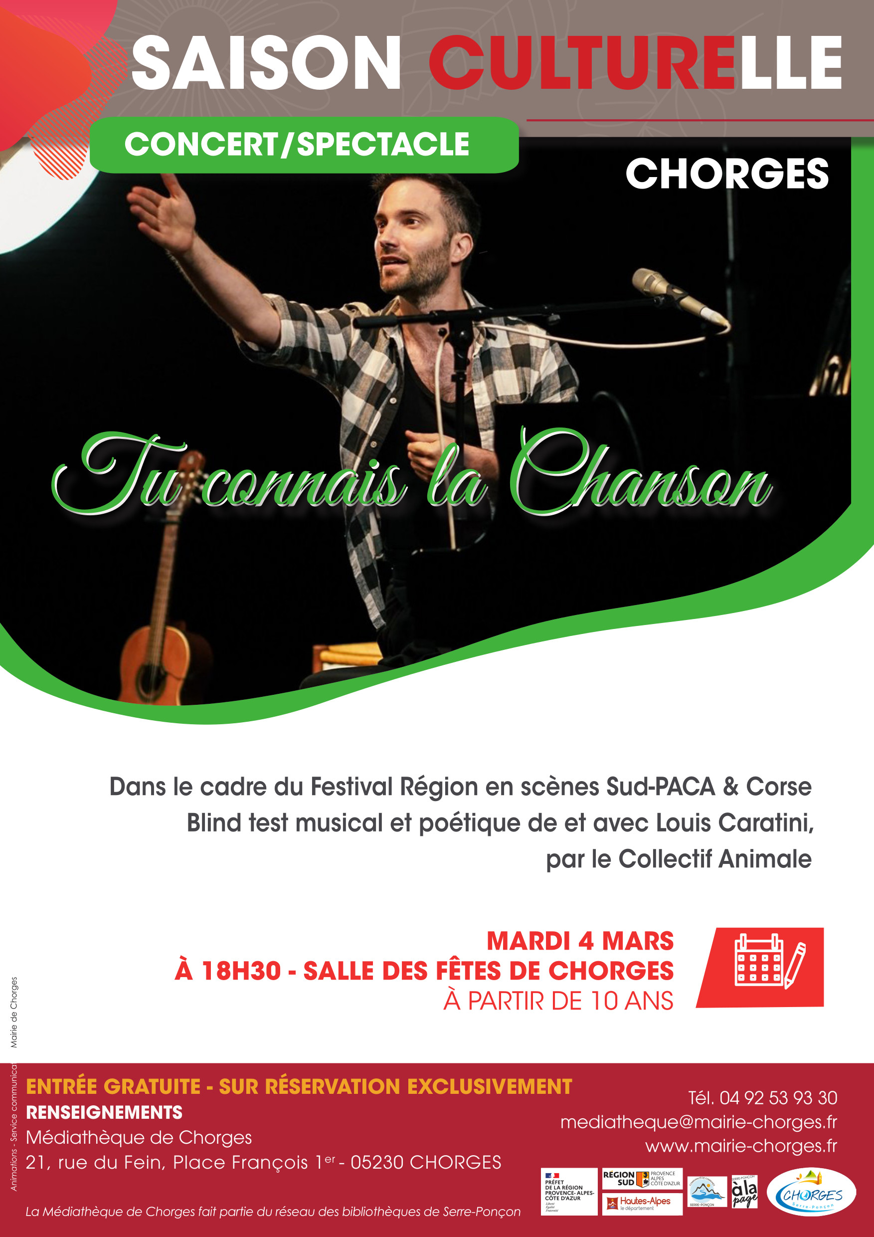 Festival Région en Scène - Concert - Tu connais la chanson? CHORGES