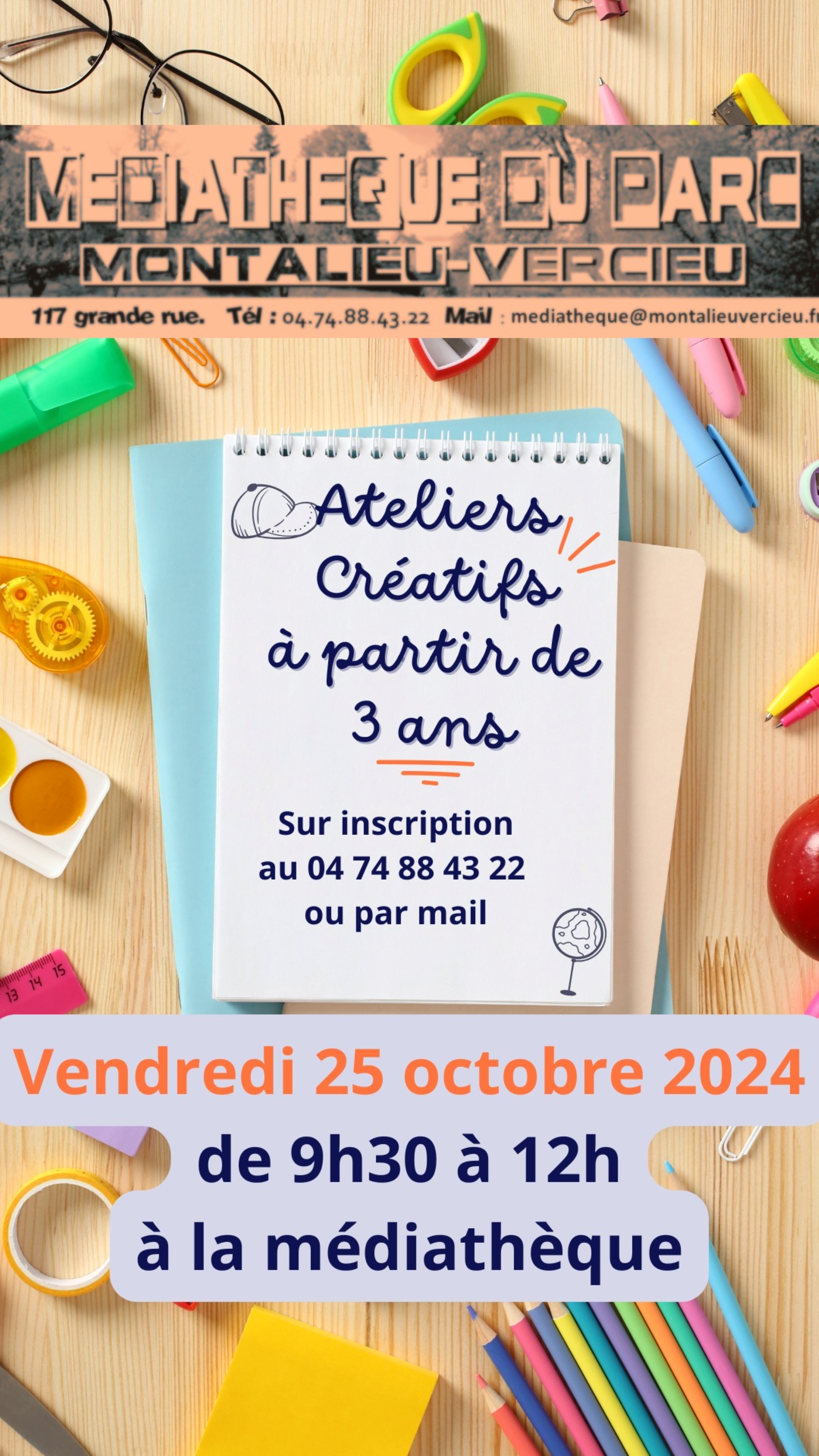 Ateliers créatifs à la médiathèque