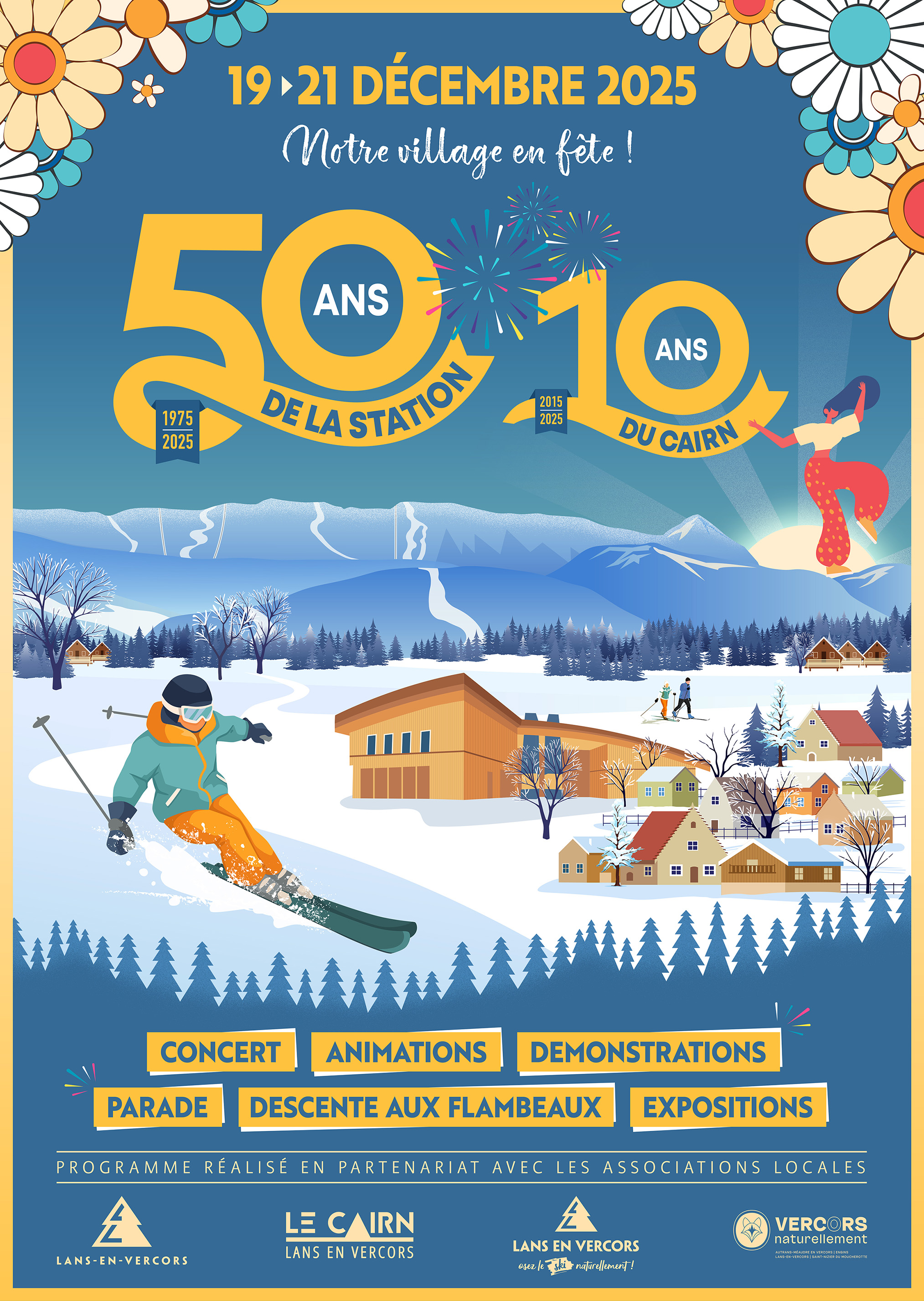Affiche de Village en Fête_Lans-en-Vercors