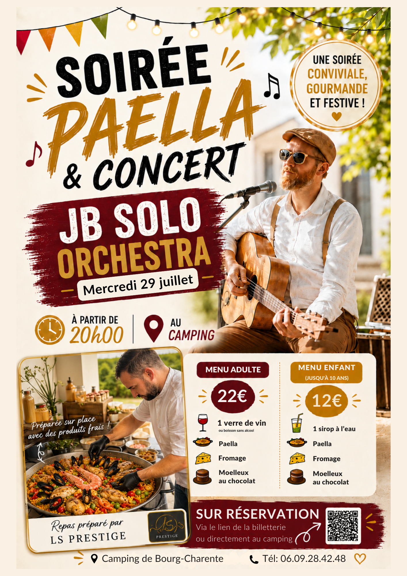 Concert de JB Solo Orchestra et Paëlla maison