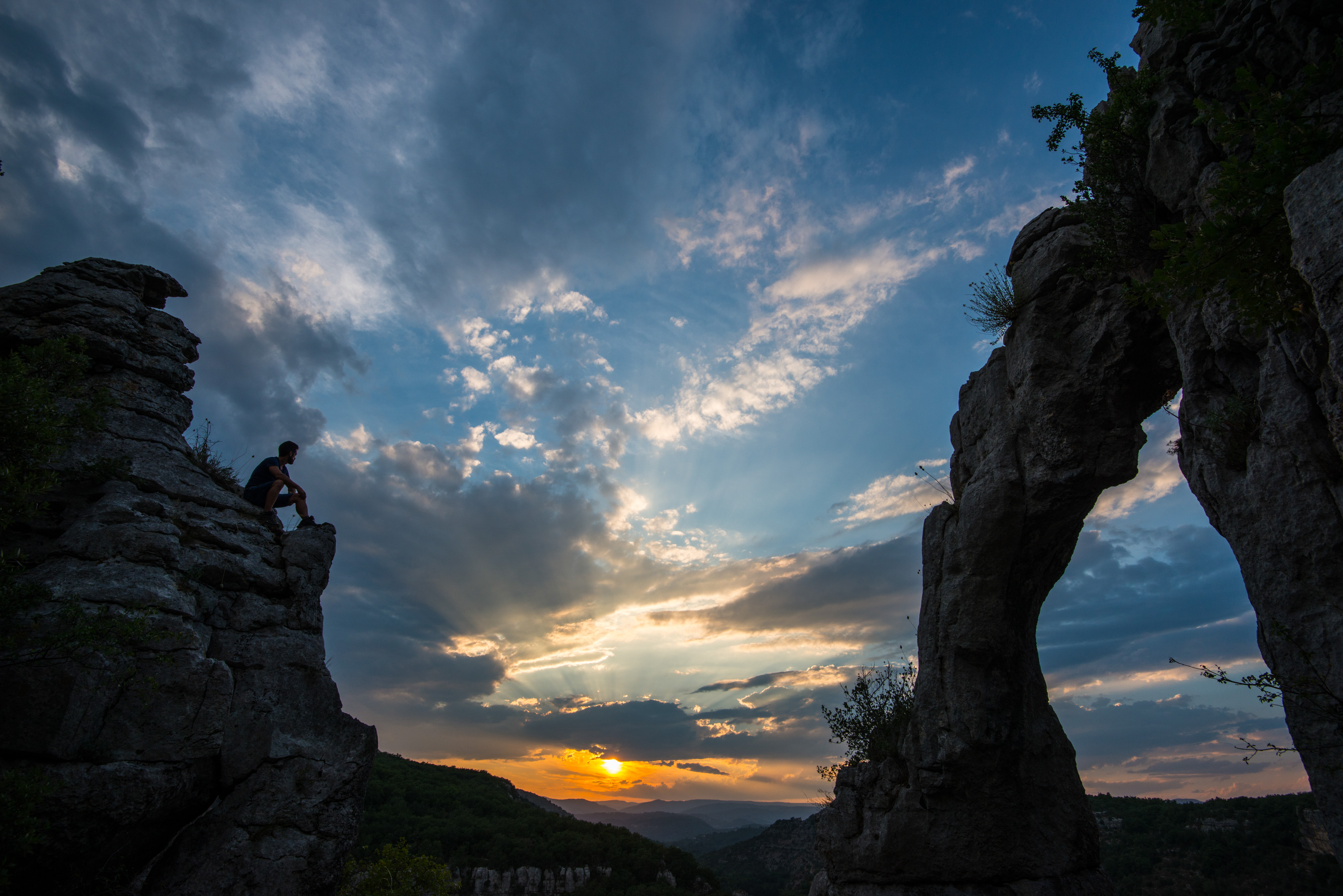 coucher de soleil à Casteljau