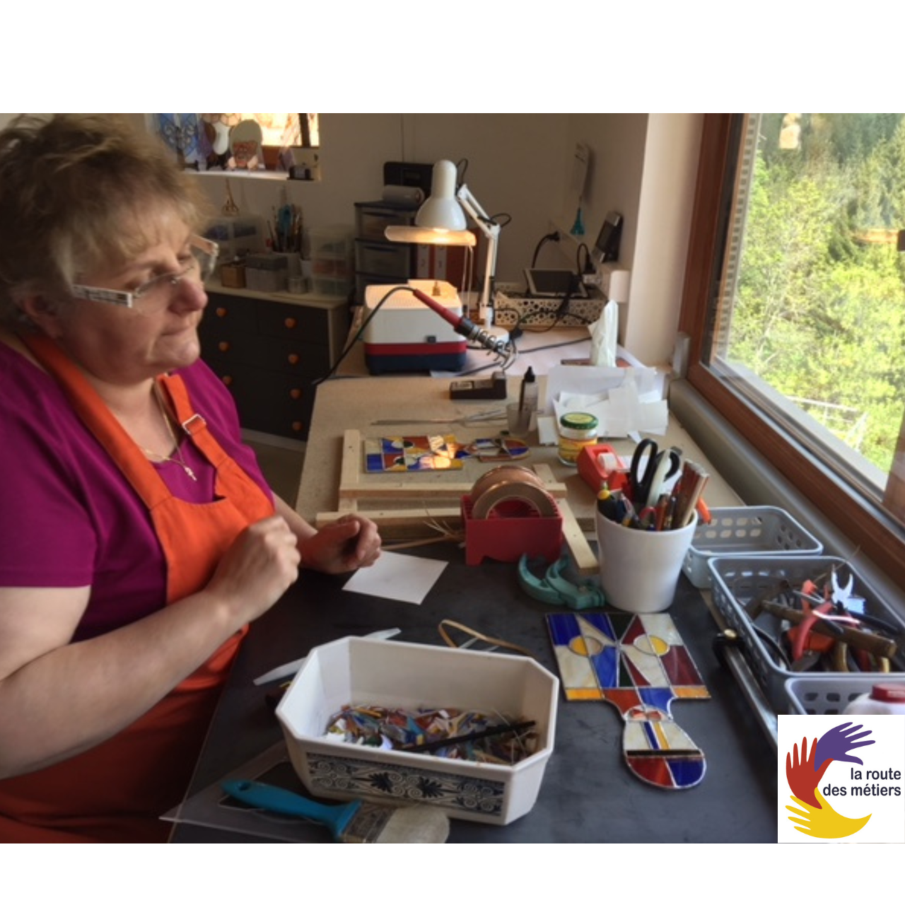 Verre d'Auzelles - Atelier de vitrail