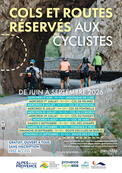 Col de Félines réservé aux cyclistes