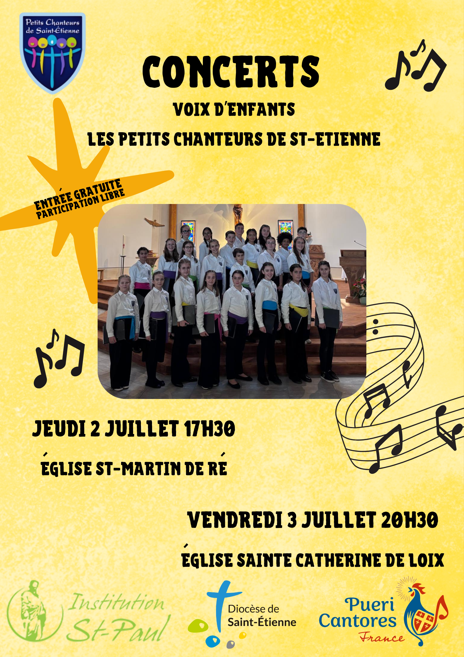 Concerts - Voix d'enfants - Les petits chanteurs de St-Etienne