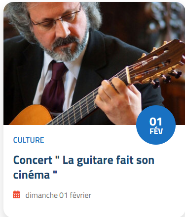 Concert " La guitare fait son cinéma "